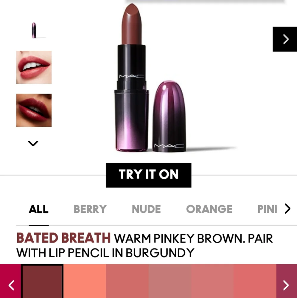 🆕 MAC BATED BREATH LOVE ME LIPSTICK